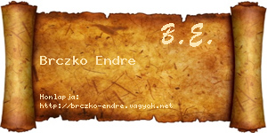 Brczko Endre névjegykártya